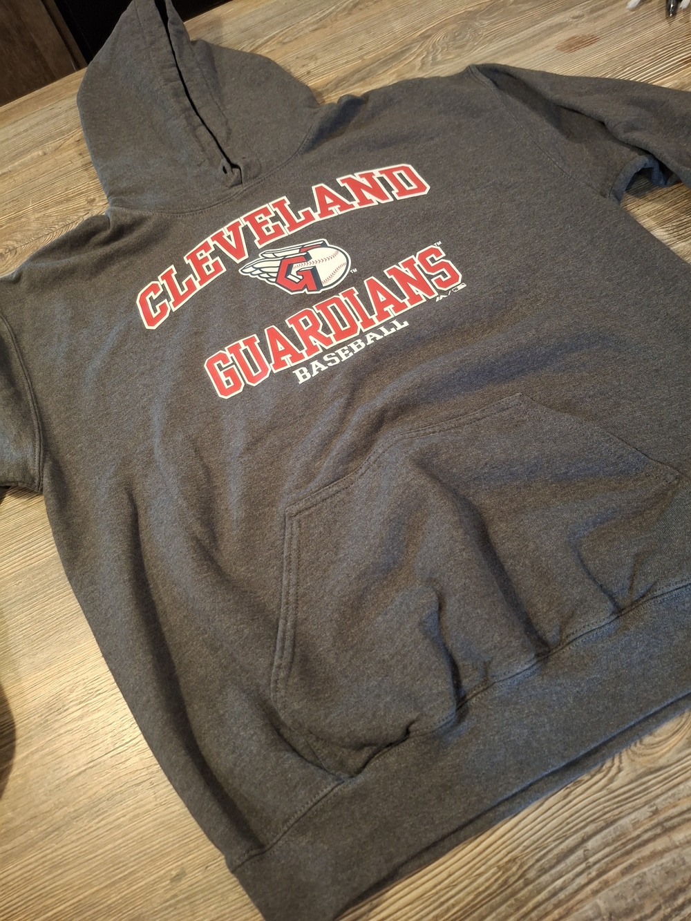 Majestic Cleveland Guardians Gray Hoodie